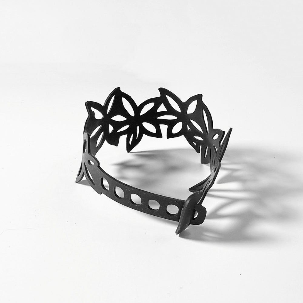 Wildflower Bracelet handcrafted in Black Verdasil® | Verdacious - Bold By Design | Sustainable Fashion Jewelry |  KADEN & KAI®