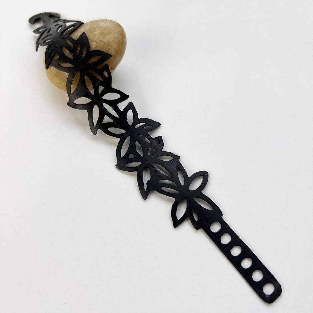 Wildflower Bracelet handcrafted in Black Verdasil™, Verdacious™ collection — Bold By Design. Performance jewelry by KADEN & KAI®.