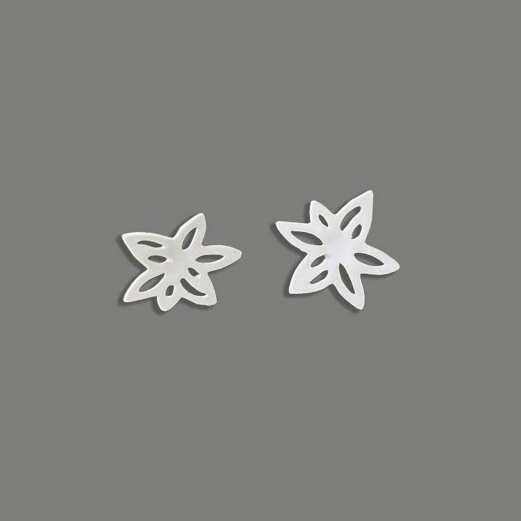 Wildflower Button Earrings handcrafted in White Verdasil® | Verdacious - Bold By Design | Performance Jewelry |  KADEN & KAI®