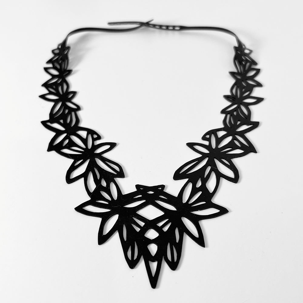 Wildflower Necklace handcrafted in Black Verdasil® | Verdacious - Bold By Design | Performance Jewelry |  KADEN & KAI®