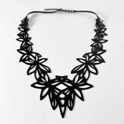 Wildflower Necklace handcrafted in Black Verdasil® | Verdacious - Bold By Design | Performance Jewelry |  KADEN & KAI®
