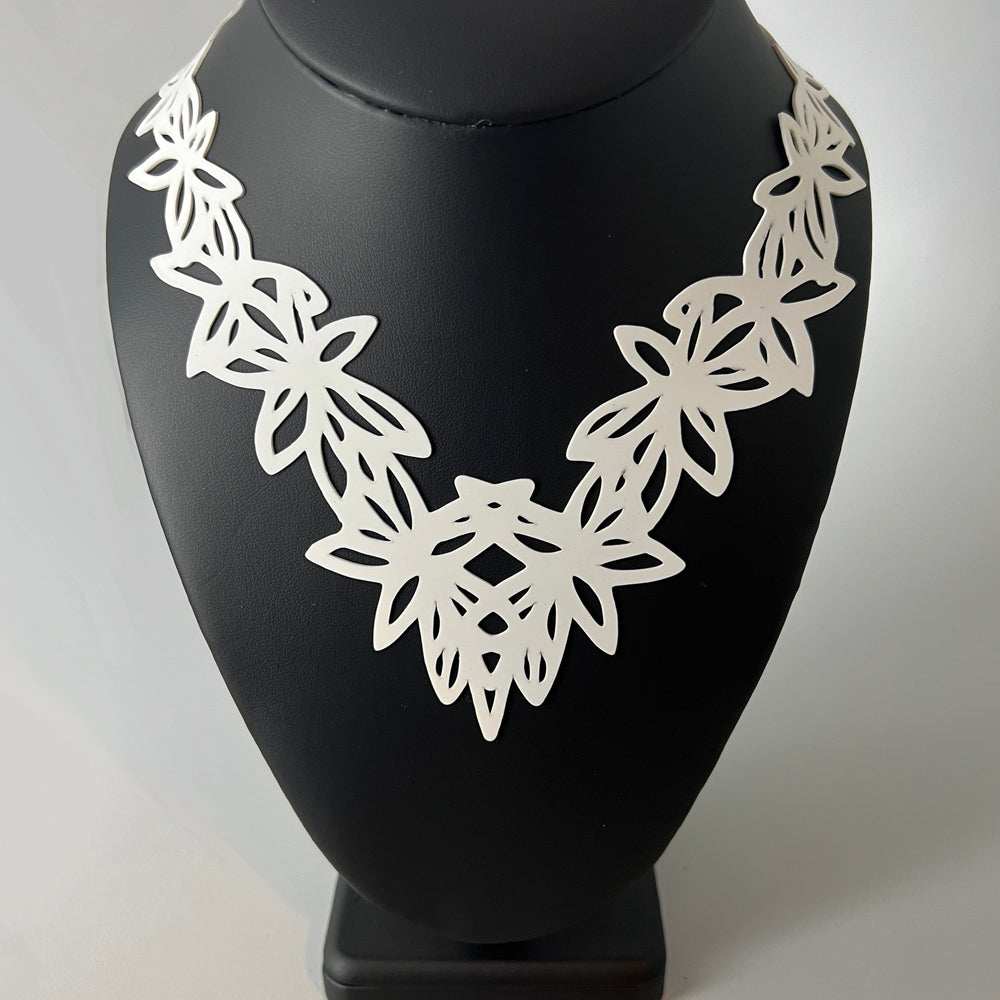 Wildflower Necklace handcrafted in White Verdasil® | Verdacious - Bold By Design | Sustainable Fashion Jewelry |  KADEN & KAI®