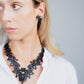 Wildflower Necklace and Button Earrings handcrafted in Black Verdasil® | Verdacious - Bold By Design | Sustainable Fashion Jewelry |  KADEN & KAI®