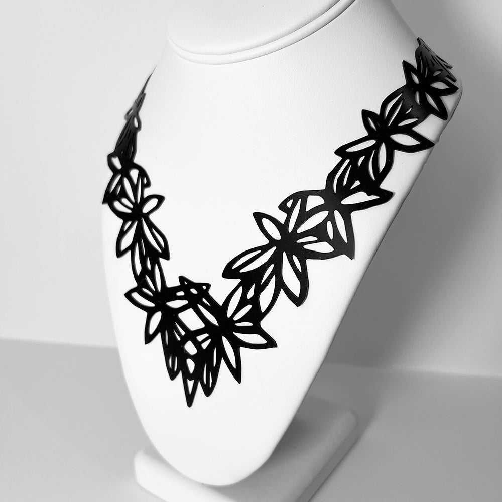Wildflower Necklace handcrafted in Black Verdasil® | Verdacious - Bold By Design | Performance Jewelry |  KADEN & KAI®