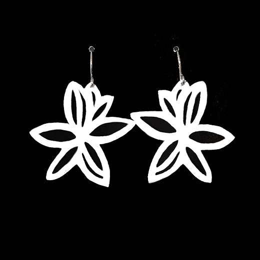 Wildflower Earrings handcrafted in White Verdasil® | Verdacious - Bold By Design | Performance Jewelry |  KADEN & KAI®