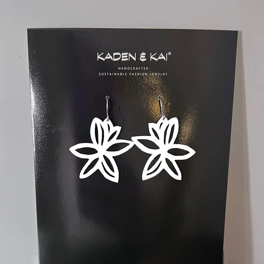 Wildflower Earrings handcrafted in White Verdasil® | Verdacious - Bold By Design | Performance Jewelry |  KADEN & KAI®