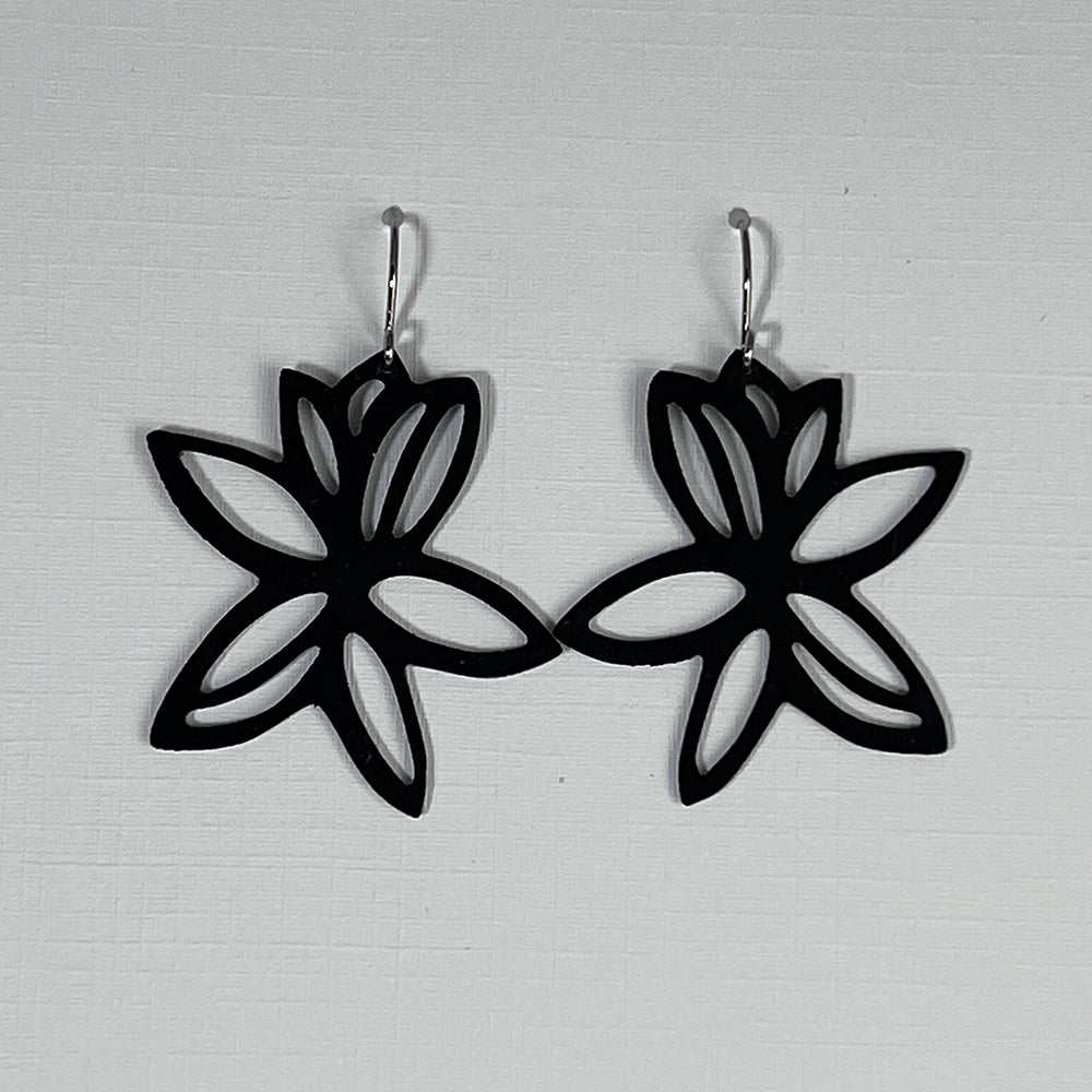 Wildflower Earrings handcrafted in Black Verdasil® | Verdacious - Bold By Design | Performance Jewelry |  KADEN & KAI®