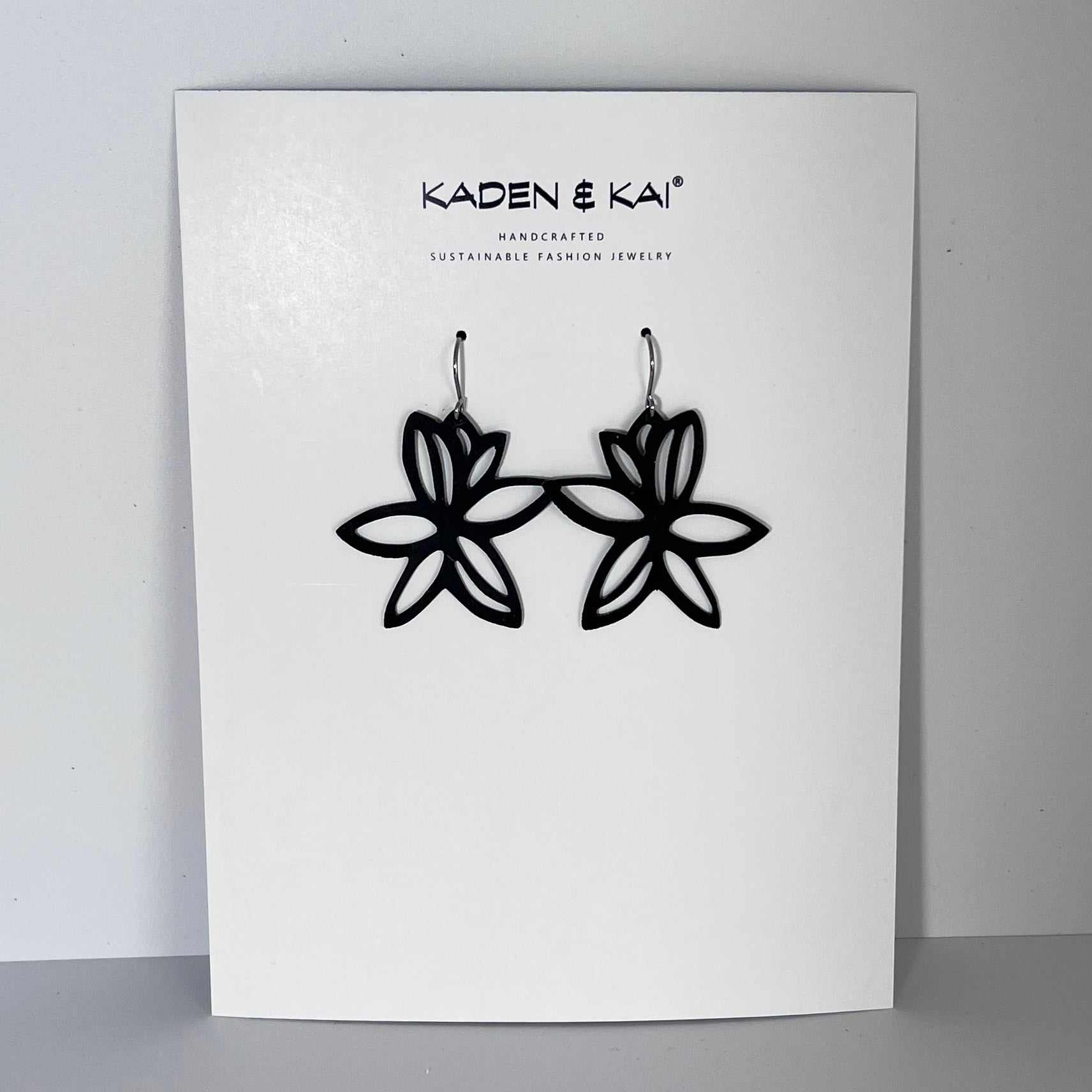 Wildflower Earrings handcrafted in Black Verdasil® | Verdacious - Bold By Design | Performance Jewelry |  KADEN & KAI®