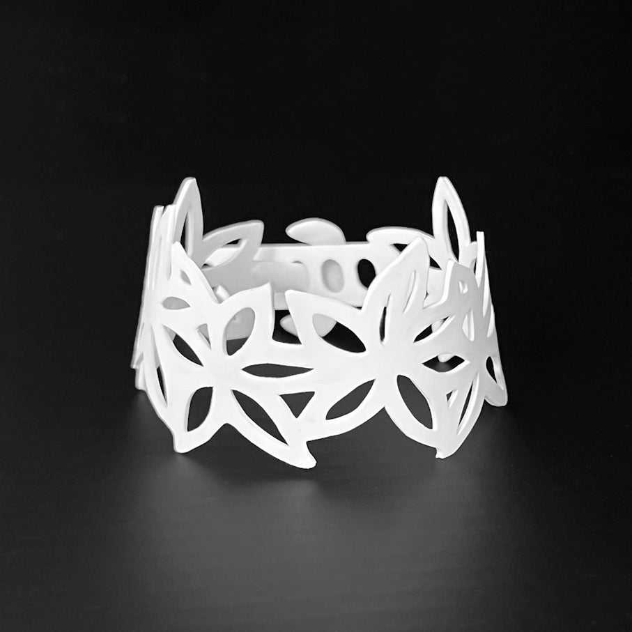 Wildflower Bracelet handcrafted in White Verdasil® | Verdacious - Bold By Design | Sustainable Fashion Jewelry |  KADEN & KAI®