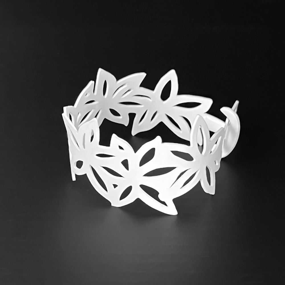 Wildflower Bracelet handcrafted in White Verdasil® | Verdacious - Bold By Design | Sustainable Fashion Jewelry |  KADEN & KAI®