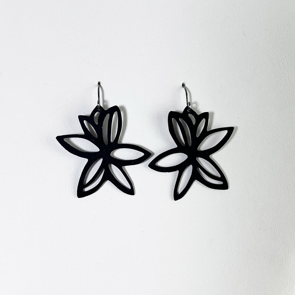 Wildflower Earrings handcrafted in Black Verdasil® | Verdacious - Bold By Design | Performance Jewelry |  KADEN & KAI®
