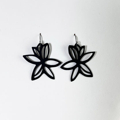 Wildflower Earrings handcrafted in Black Verdasil® | Verdacious - Bold By Design | Performance Jewelry |  KADEN & KAI®