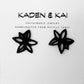 Wildflower Bicycle Tube Earrings on Display Card | Sustainable Fashion Earrings | Kaden & Kai