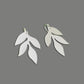 Wisteria Cascading Leaf Earrings handcrafted in White Verdasil™, Verdacious™ collection — Bold By Design. Performance jewelry by KADEN & KAI®.