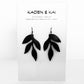 Wisteria Cascading Leaf Earrings handcrafted in Black Verdasil® | Verdacious - Bold By Design | Performance Jewelry |  KADEN & KAI®