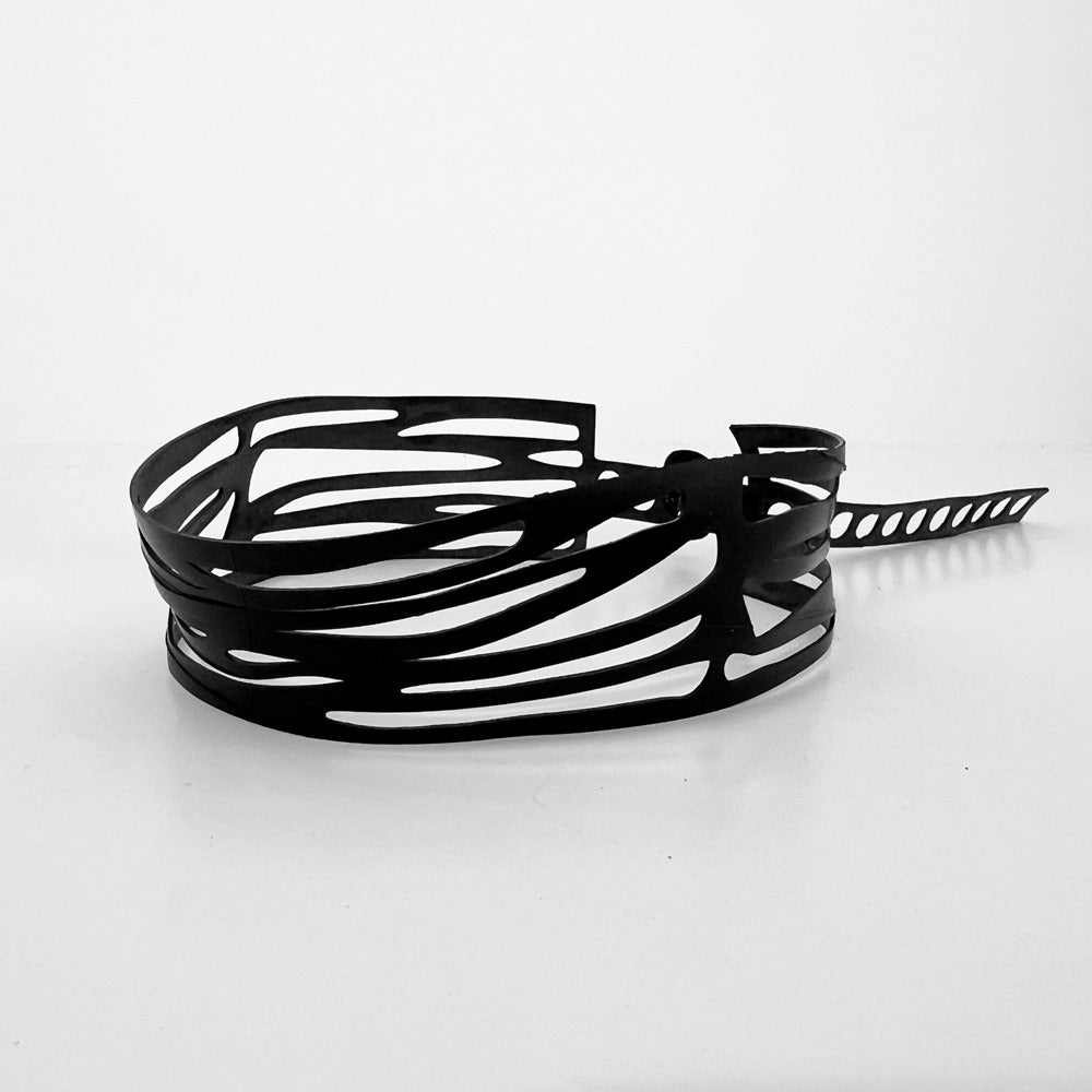 Zebra Choker handcrafted in Black Verdasil® | Verdacious - Bold By Design | Sustainable Fashion Jewelry |  KADEN & KAI®