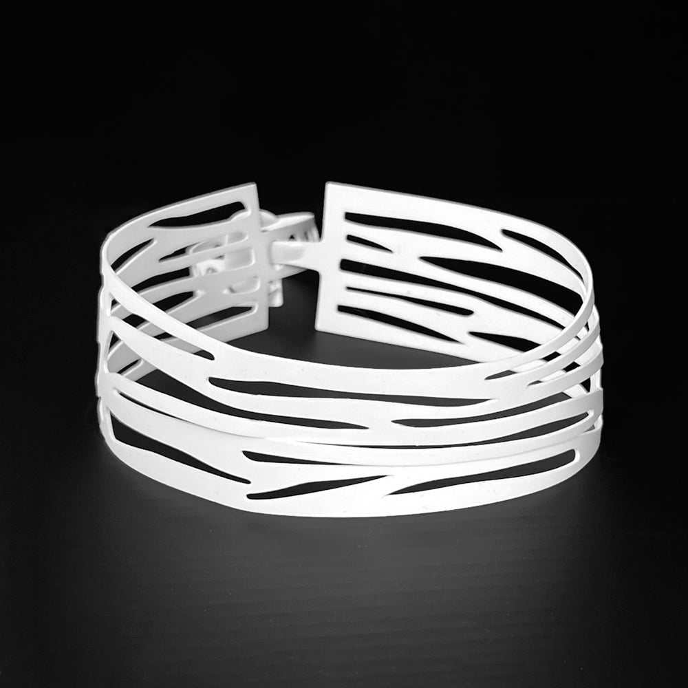 Zebra Choker handcrafted in White Verdasil® | Verdacious - Bold By Design | Sustainable Fashion Jewelry |  KADEN & KAI®