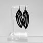 Zebra Earrings handcrafted in Black Verdasil™, Verdacious™ collection — Bold By Design. Performance jewelry by KADEN & KAI®.