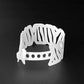 Zebra Bracelet handcrafted in White Verdasil®, Verdacious™ collection — Bold By Design. Performance jewelry by KADEN & KAI®.