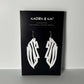 Zebra Earrings handcrafted in White Verdasil® | Verdacious - Bold By Design | Sustainable Fashion Jewelry |  KADEN & KAI®