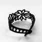 Back View of Tropical Black Flower Bracelet | Floral Bracelet | Kaden & Kai