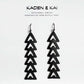 Momentum Bicycle Tube Triangle Earrings on Display Card | Upcycled Earrings | Kaden & Kai