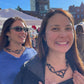 Pure Whimsy Bicycle Tube Necklace on two customers | Sustainable Jewelry | Kaden & Kai
