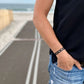 Chain Reaction Bicycle Tube Bracelet on Woman at Beach | Sustainable Fashion | Kaden & Kai